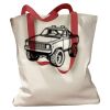 Canvas Tote with Contrasting Handles Thumbnail