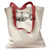 Canvas Tote with Contrasting Handles Thumbnail