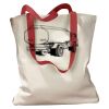 Canvas Tote with Contrasting Handles Thumbnail