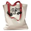 Canvas Tote with Contrasting Handles Thumbnail