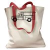 Canvas Tote with Contrasting Handles Thumbnail