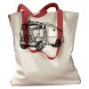 Canvas Tote with Contrasting Handles Thumbnail