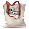 Canvas Tote with Contrasting Handles Thumbnail