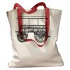 Canvas Tote with Contrasting Handles Thumbnail