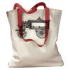 Canvas Tote with Contrasting Handles Thumbnail
