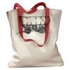 Canvas Tote with Contrasting Handles Thumbnail
