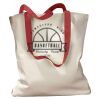 Canvas Tote with Contrasting Handles Thumbnail