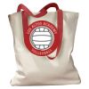 Canvas Tote with Contrasting Handles Thumbnail