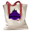 Canvas Tote with Contrasting Handles Thumbnail