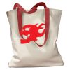 Canvas Tote with Contrasting Handles Thumbnail