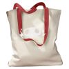 Canvas Tote with Contrasting Handles Thumbnail