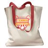 Canvas Tote with Contrasting Handles Thumbnail