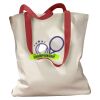 Canvas Tote with Contrasting Handles Thumbnail
