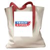 Canvas Tote with Contrasting Handles Thumbnail