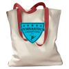 Canvas Tote with Contrasting Handles Thumbnail