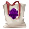 Canvas Tote with Contrasting Handles Thumbnail