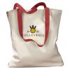Canvas Tote with Contrasting Handles Thumbnail