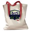 Canvas Tote with Contrasting Handles Thumbnail