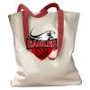 Canvas Tote with Contrasting Handles Thumbnail