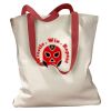 Canvas Tote with Contrasting Handles Thumbnail