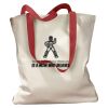Canvas Tote with Contrasting Handles Thumbnail