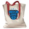 Canvas Tote with Contrasting Handles Thumbnail
