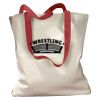 Canvas Tote with Contrasting Handles Thumbnail