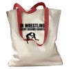 Canvas Tote with Contrasting Handles Thumbnail
