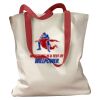 Canvas Tote with Contrasting Handles Thumbnail