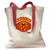 Canvas Tote with Contrasting Handles Thumbnail