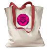 Canvas Tote with Contrasting Handles Thumbnail