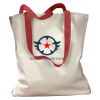 Canvas Tote with Contrasting Handles Thumbnail