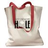 Canvas Tote with Contrasting Handles Thumbnail