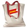 Canvas Tote with Contrasting Handles Thumbnail