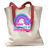 Canvas Tote with Contrasting Handles Thumbnail