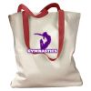 Canvas Tote with Contrasting Handles Thumbnail