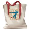 Canvas Tote with Contrasting Handles Thumbnail