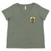 Curvy Collection Women's Fine Jersey V-Neck Tee Thumbnail