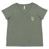 Curvy Collection Women's Fine Jersey V-Neck Tee Thumbnail