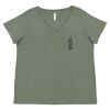 Curvy Collection Women's Fine Jersey V-Neck Tee Thumbnail