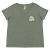 Curvy Collection Women's Fine Jersey V-Neck Tee Thumbnail