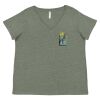 Curvy Collection Women's Fine Jersey V-Neck Tee Thumbnail