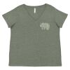 Curvy Collection Women's Fine Jersey V-Neck Tee Thumbnail