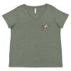 Curvy Collection Women's Fine Jersey V-Neck Tee Thumbnail