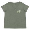 Curvy Collection Women's Fine Jersey V-Neck Tee Thumbnail