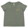Curvy Collection Women's Fine Jersey V-Neck Tee Thumbnail