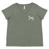 Curvy Collection Women's Fine Jersey V-Neck Tee Thumbnail