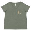 Curvy Collection Women's Fine Jersey V-Neck Tee Thumbnail