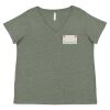 Curvy Collection Women's Fine Jersey V-Neck Tee Thumbnail