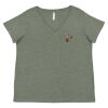 Curvy Collection Women's Fine Jersey V-Neck Tee Thumbnail